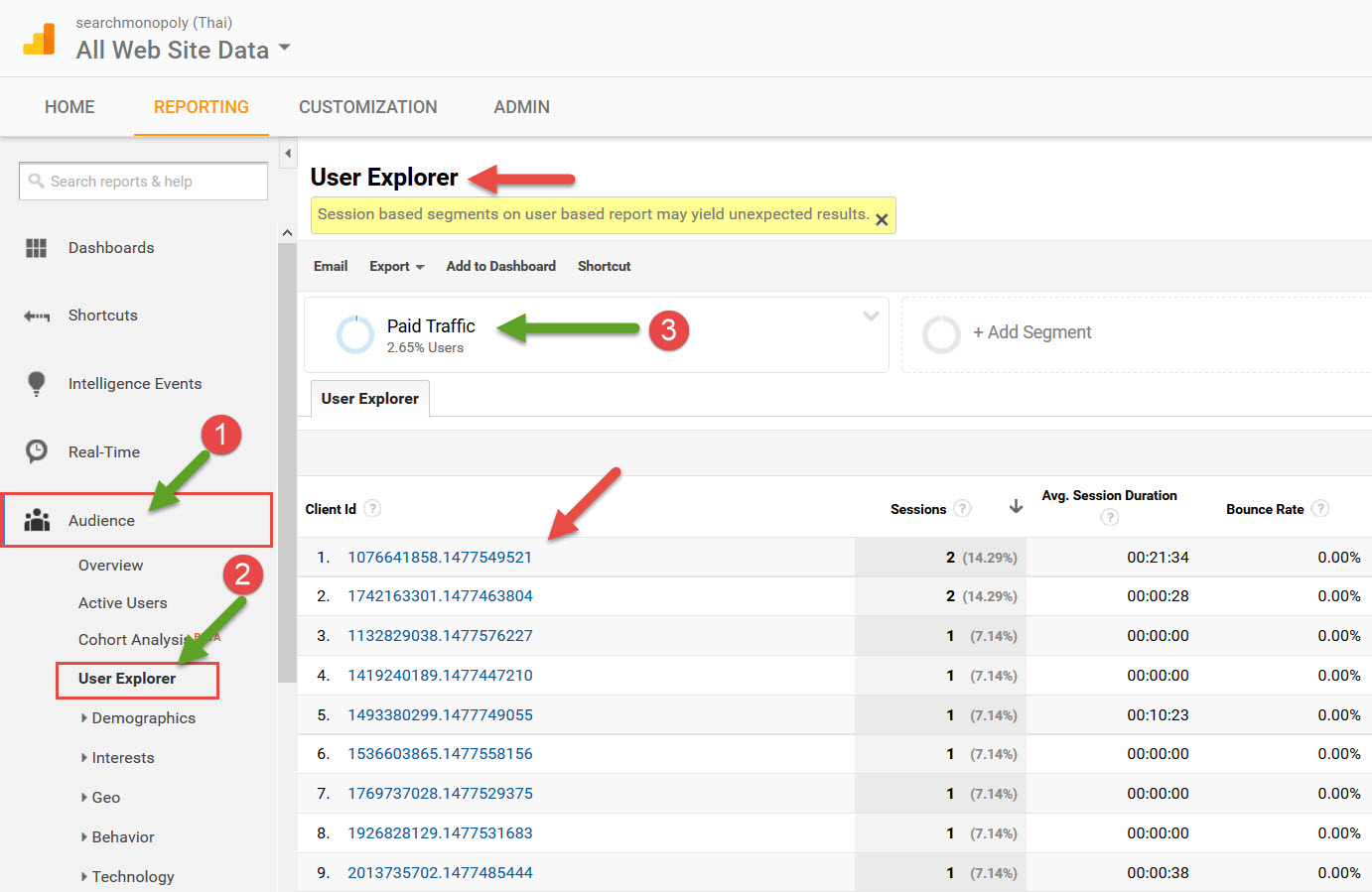 google analytics paid search ppc adword visitor activity 001