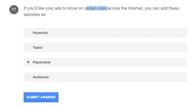 If you'd like your ads to show on certain sites across the internet, you can add these website as