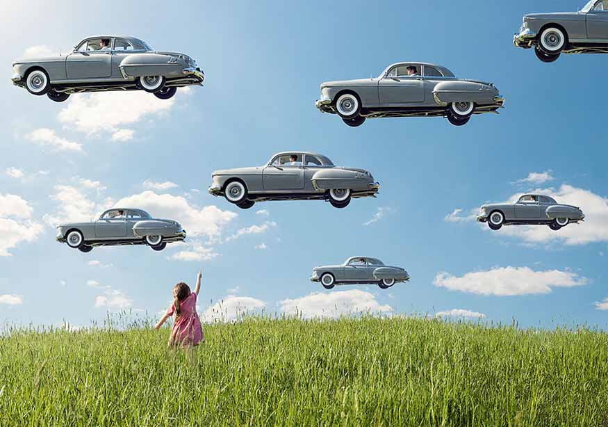 ภาพรถ ลอยอยู่บนท้องฟ้า ของ Logan Zillmer