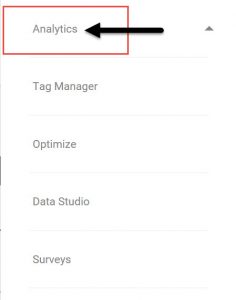 การเข้าสู่ Google analytics tool