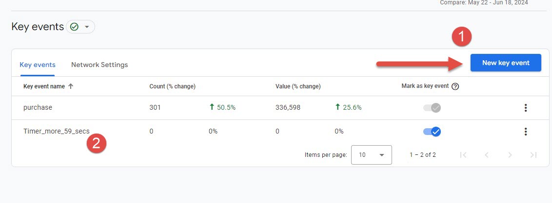 3 Create New Key Event